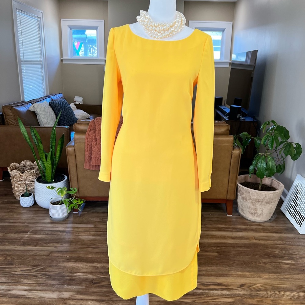 Banana Republic Long Sleeve Yellow Dress - Picture 9 of 13